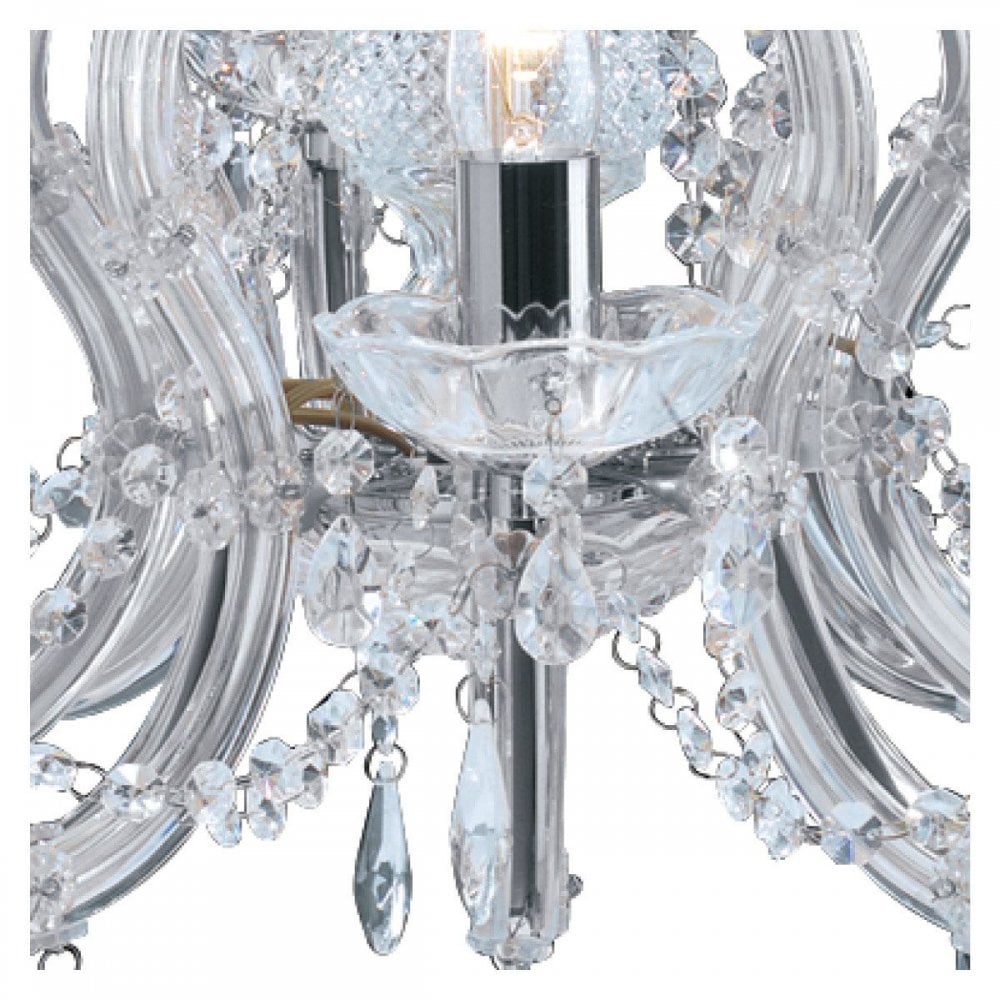 Marie Therese Classic 8 Light Ceiling Chandelier In Polished Chrome Finish 399-8