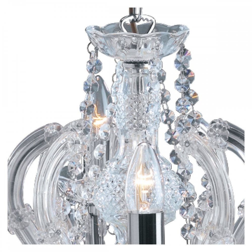 Marie Therese Classic 8 Light Ceiling Chandelier In Polished Chrome Finish 399-8