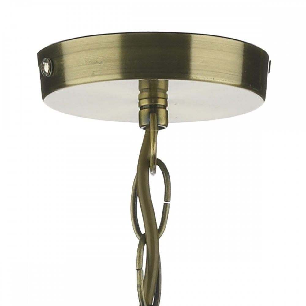 Suri Elegant Ceiling Pendant Light In Antique Brass Finish SUR0108