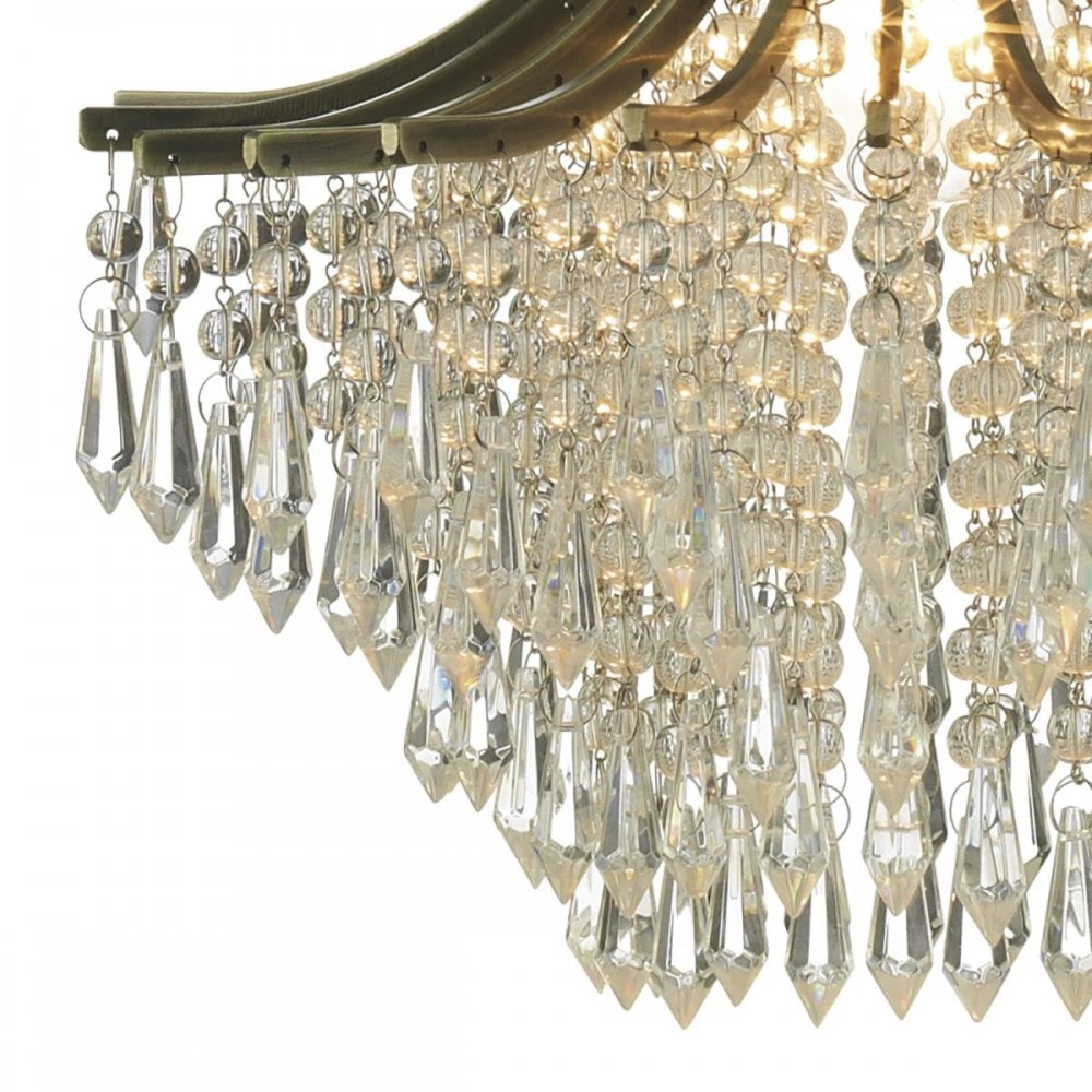 Suri Elegant Ceiling Pendant Light In Antique Brass Finish SUR0108