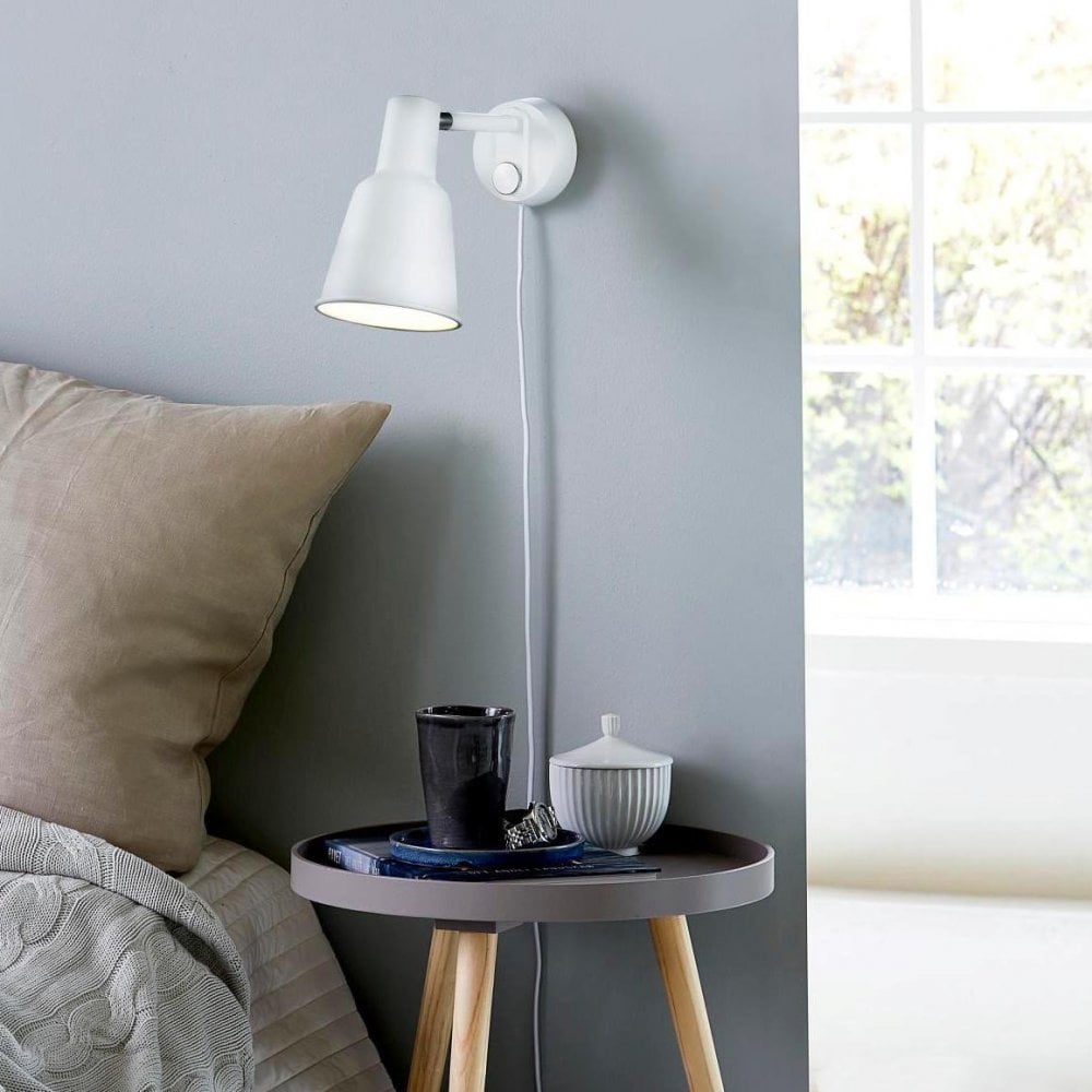 Patton Modern Dimmable Wall Light In White Finish 84471001