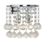 2402-2CC Hanna Chrome And Crystal 2 Light Wall Lamp