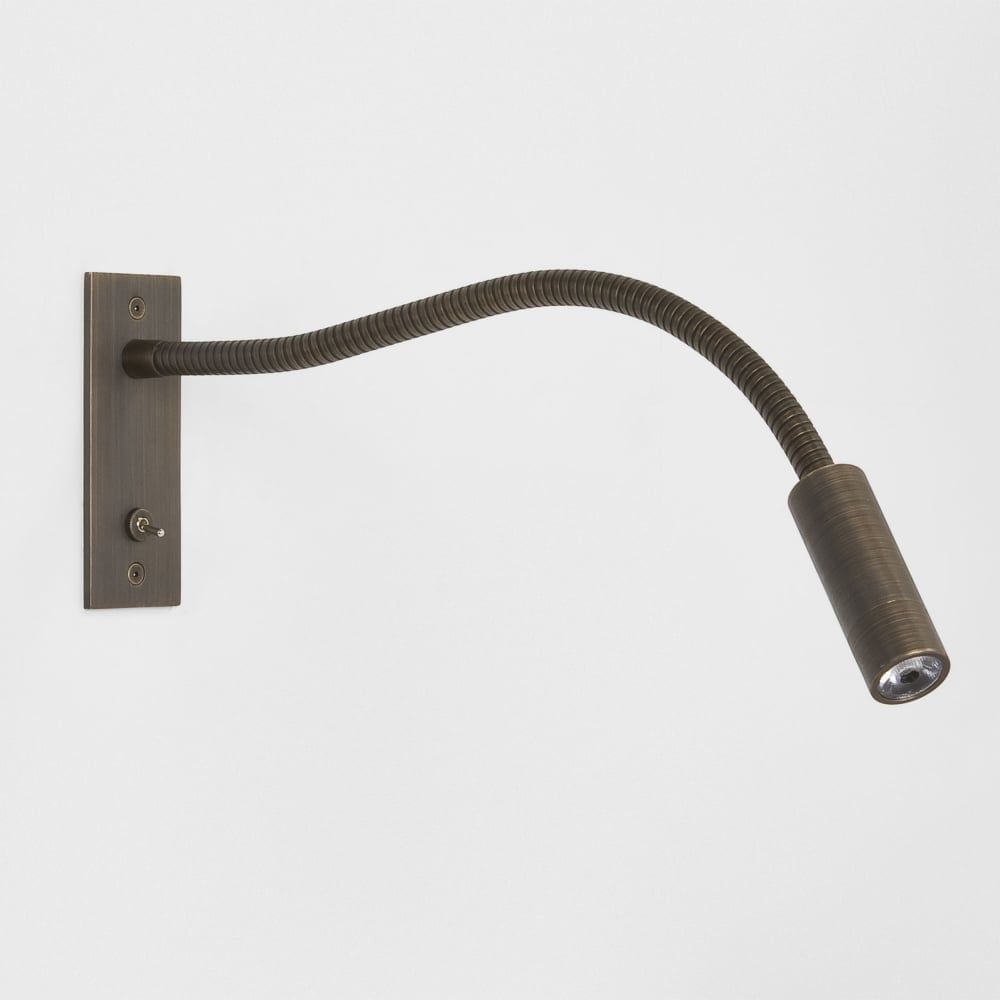 Leo Switched LED Reading Wall Light In Bronze Finish 1295003
