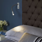 Leo Switched LED Reading Wall Light In Bronze Finish 1295003
