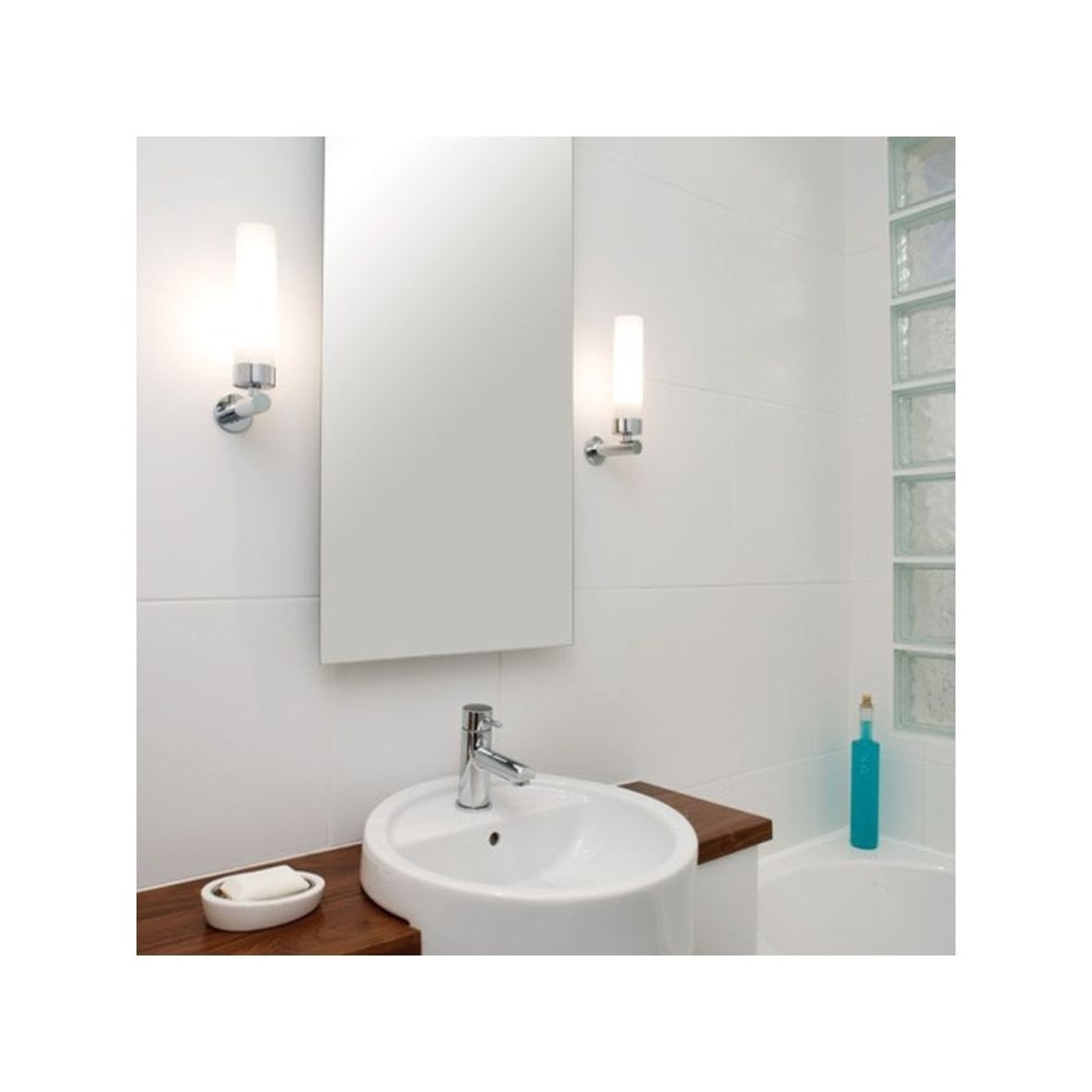 Tube Bathroom Wall Light In Polished Chrome Finish IP44 1021001