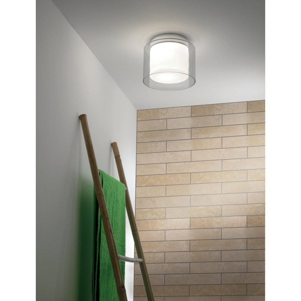 Arezzo Bathroom Flush Ceiling Light In Polished Chrome Finish IP44 1049003