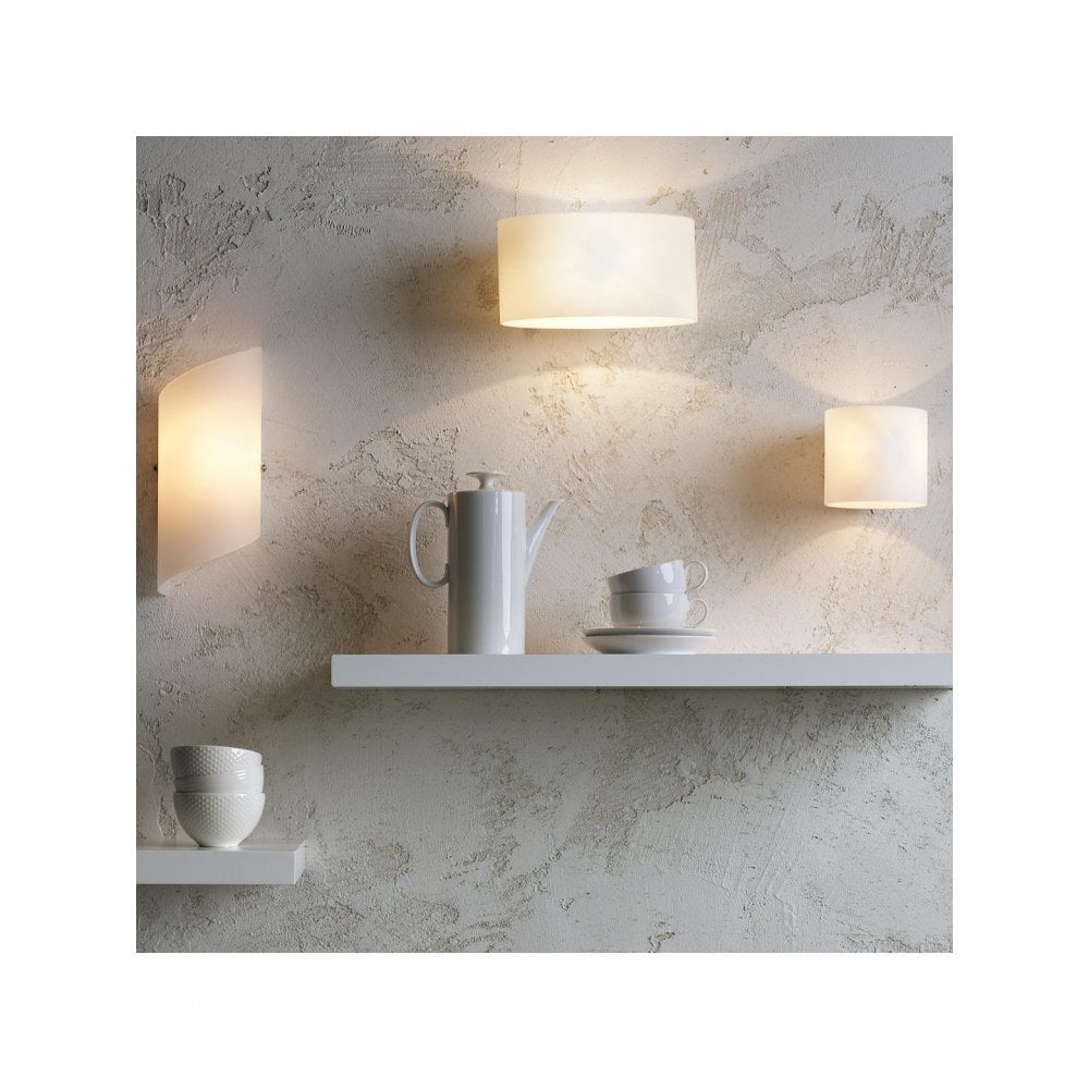 Lupa Contemporary Wall Light With White Glass Shade 1074001
