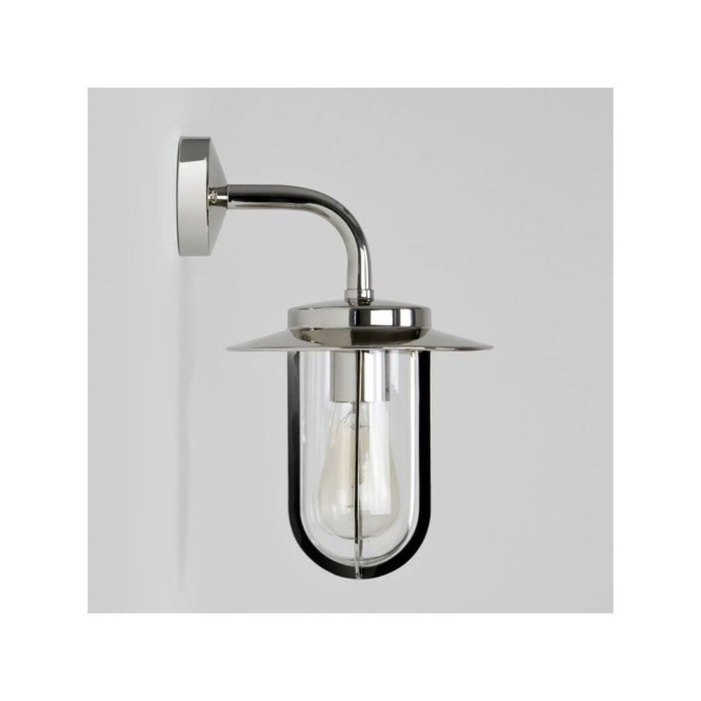 Montparnasse Outdoor Wall Lantern In Polished Nickel Finish IP44 1096001