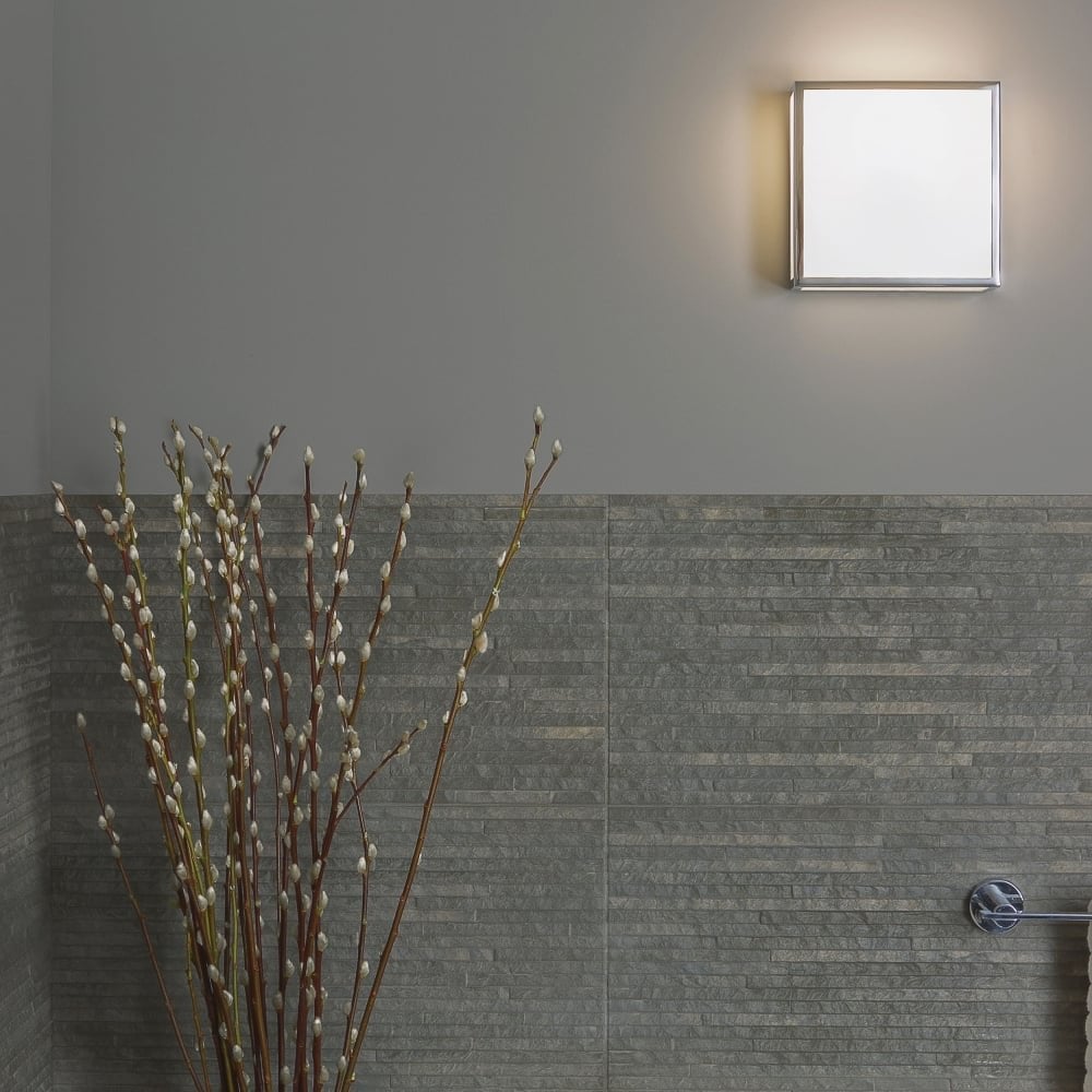 Mashiko 200 Bathroom Square Flush Light In Polished Chrome Finish 1121009