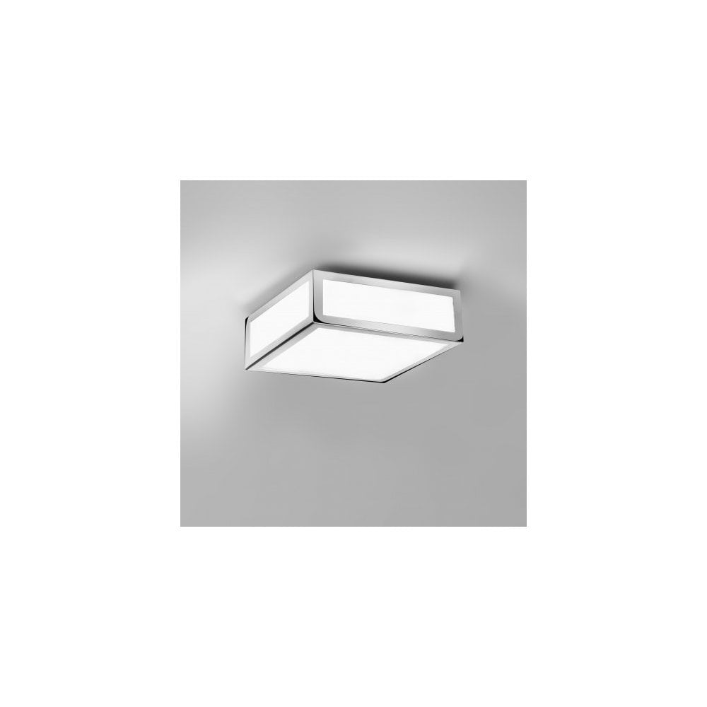 Mashiko 200 Bathroom Square Flush Light In Polished Chrome Finish 1121009