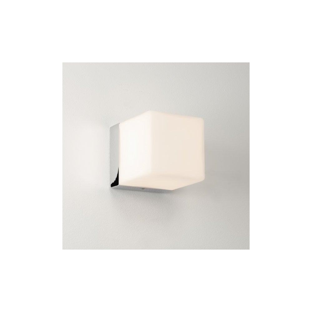 Cube Dimmable Bathroom Wall Light In Polished Chrome Finish IP44 1140001