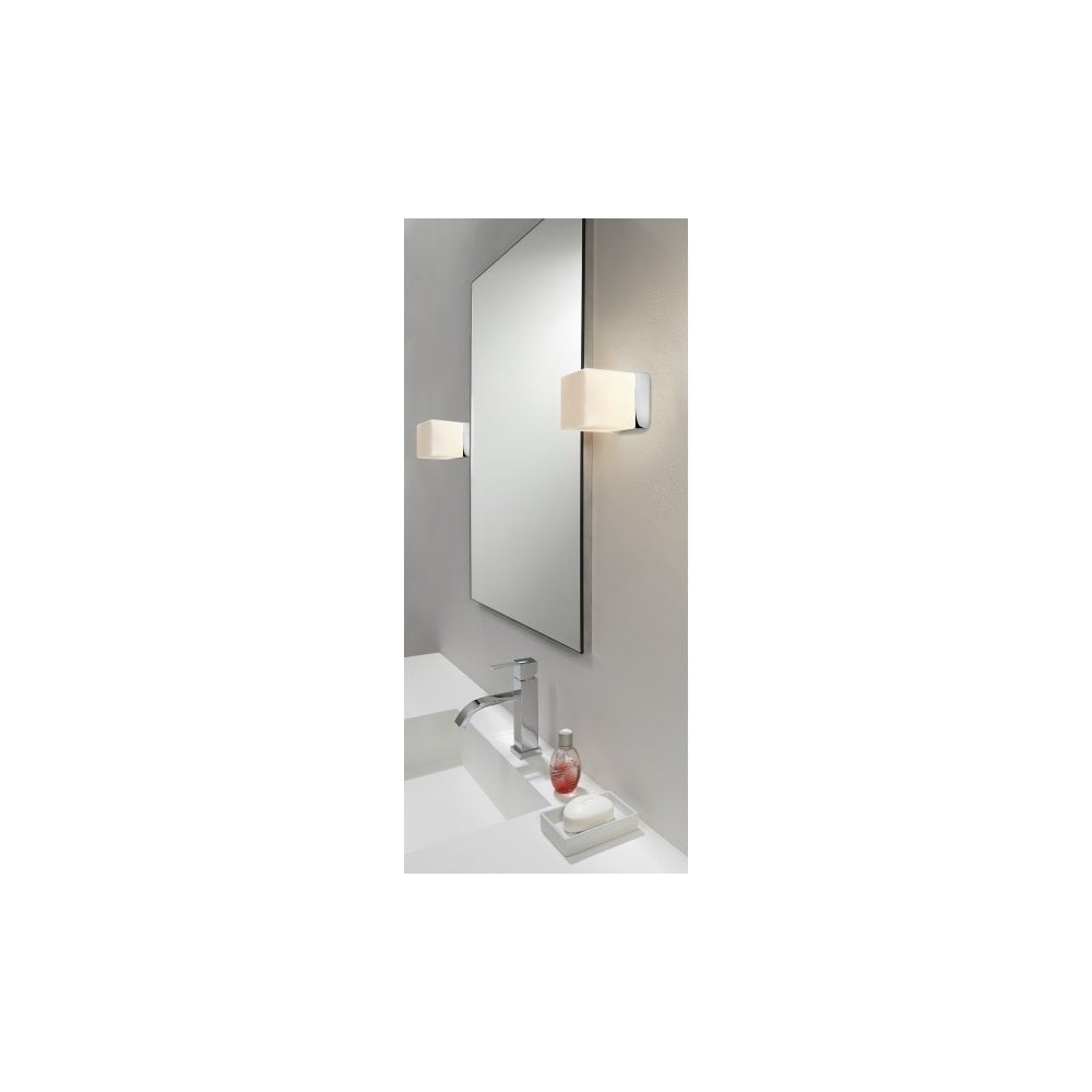 Cube Dimmable Bathroom Wall Light In Polished Chrome Finish IP44 1140001