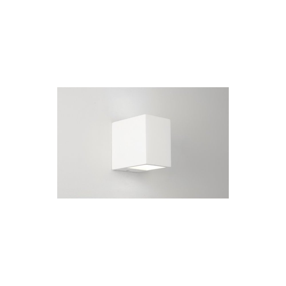 Mosto Contemporary Square Wall Light In Plaster Finish 1173001