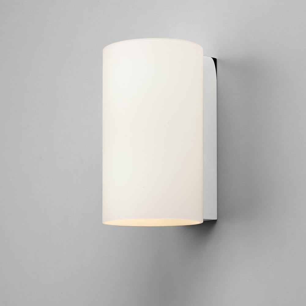 Cyl 200 Cylindrical Wall Light With White Glass Shade 1186001