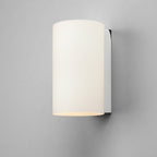 Cyl 200 Cylindrical Wall Light With White Glass Shade 1186001
