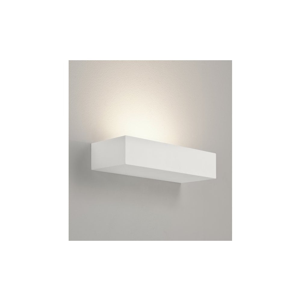 Parma 200 Rectangular Wall Light In White Plaster Finish 1187005