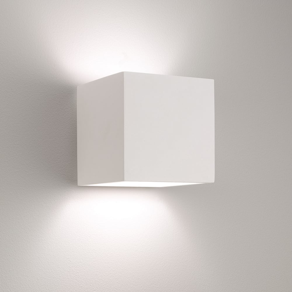 Pienza Square Wall Light In Plaster Finish 1196001