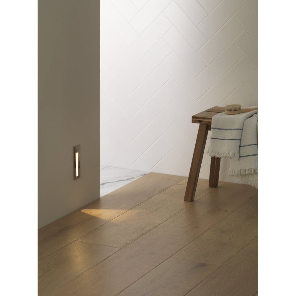 Borgo 55 LED Recessed Wall Light In Matt White Finish 1212001