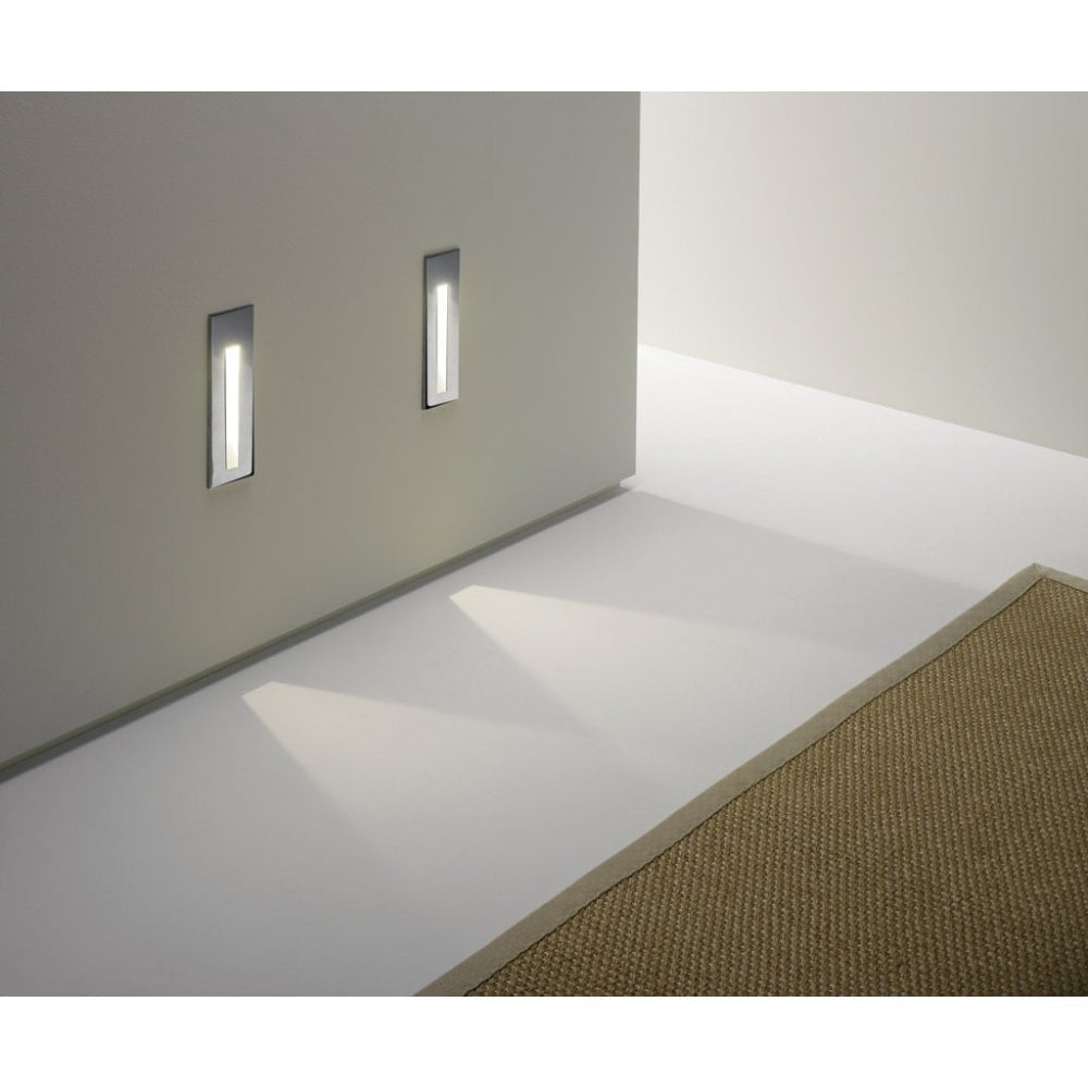 Borgo 55 LED Recessed Wall Light In Matt White Finish 1212001