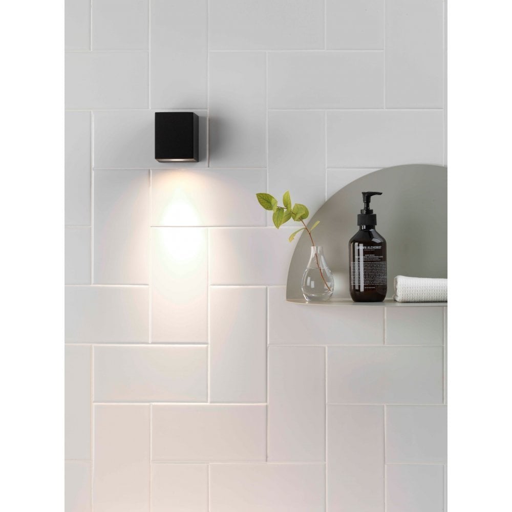 Chios 80 Outdoor Wall Light In Textured Black Finish IP44 1310002