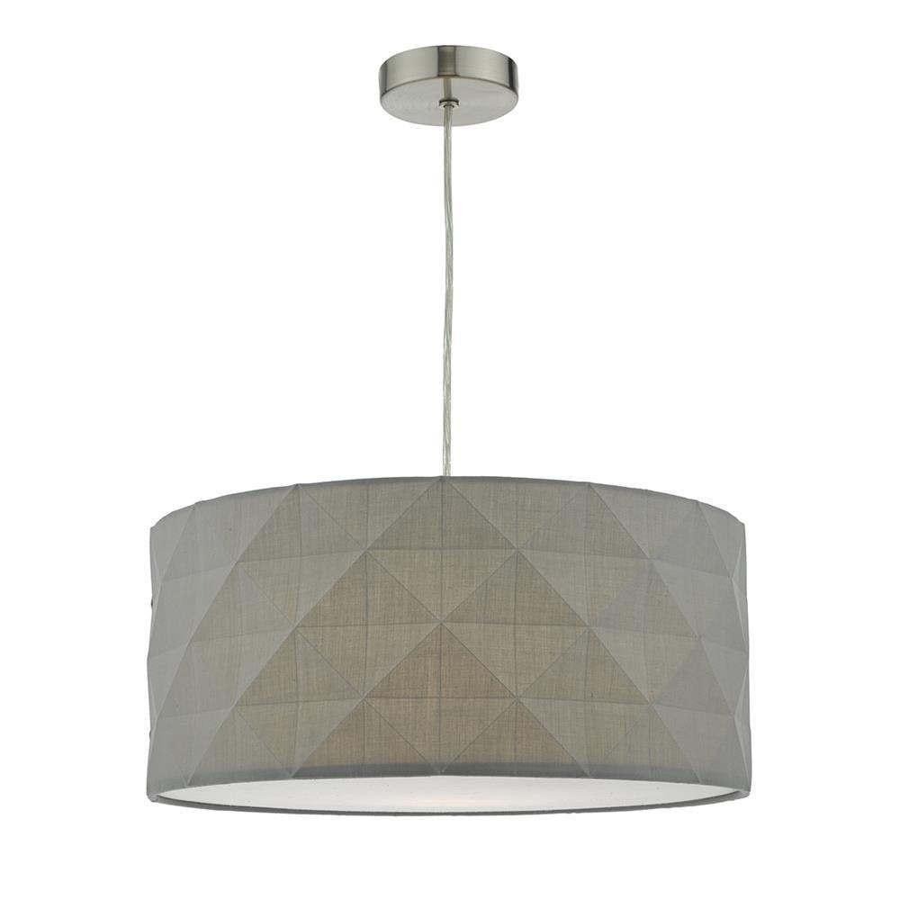 Aisha Easy Fit Non Electric Pendant In Grey Cotton Shade AIS6539