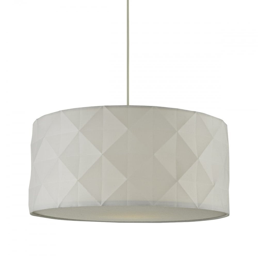 Aisha Easy Fit Non Electric Pendant In White Cotton Shade AIS652