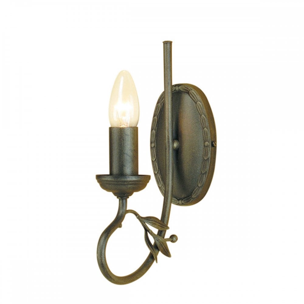 Olivia Versatile Wall Light In Black Finish With Gold Highlights OV1 BLK/GOLD