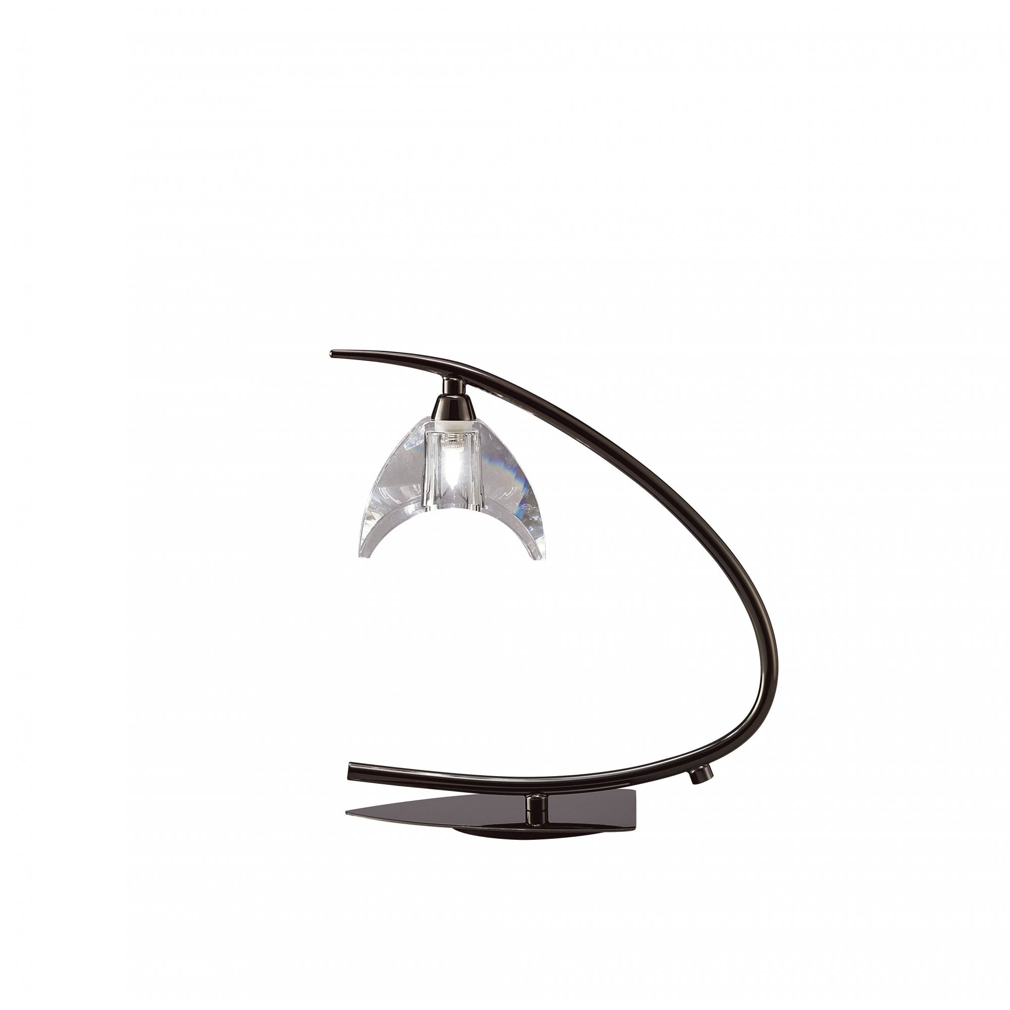 Eclipse Small 1 Light Table Lamp In Back Chrome Finish M1458BC