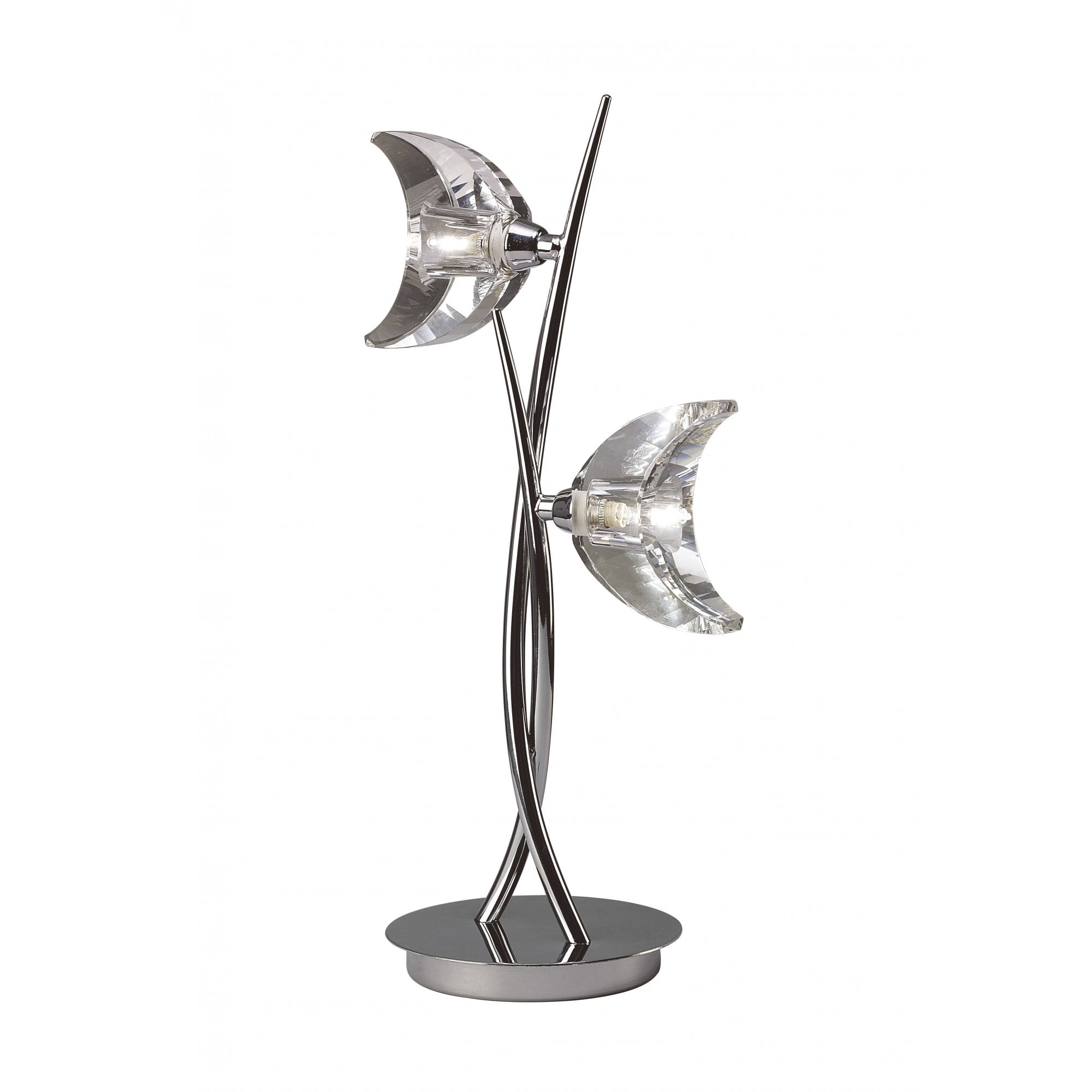 Eclipse 2 Light Table Lamp In Polished Chrome Finish M1460