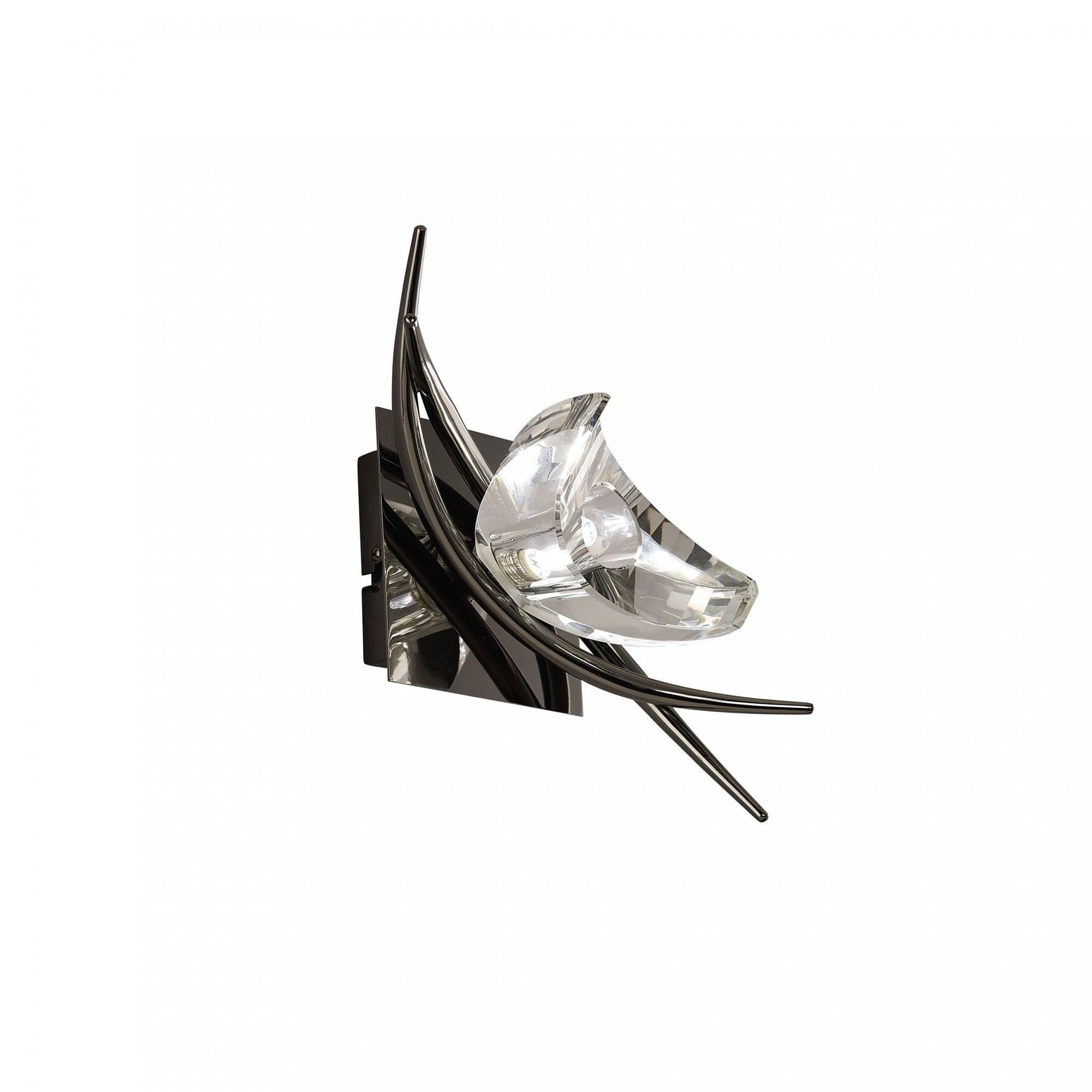 Eclipse 1 Light Wall Light In Black Chrome Finish M1461BC/S