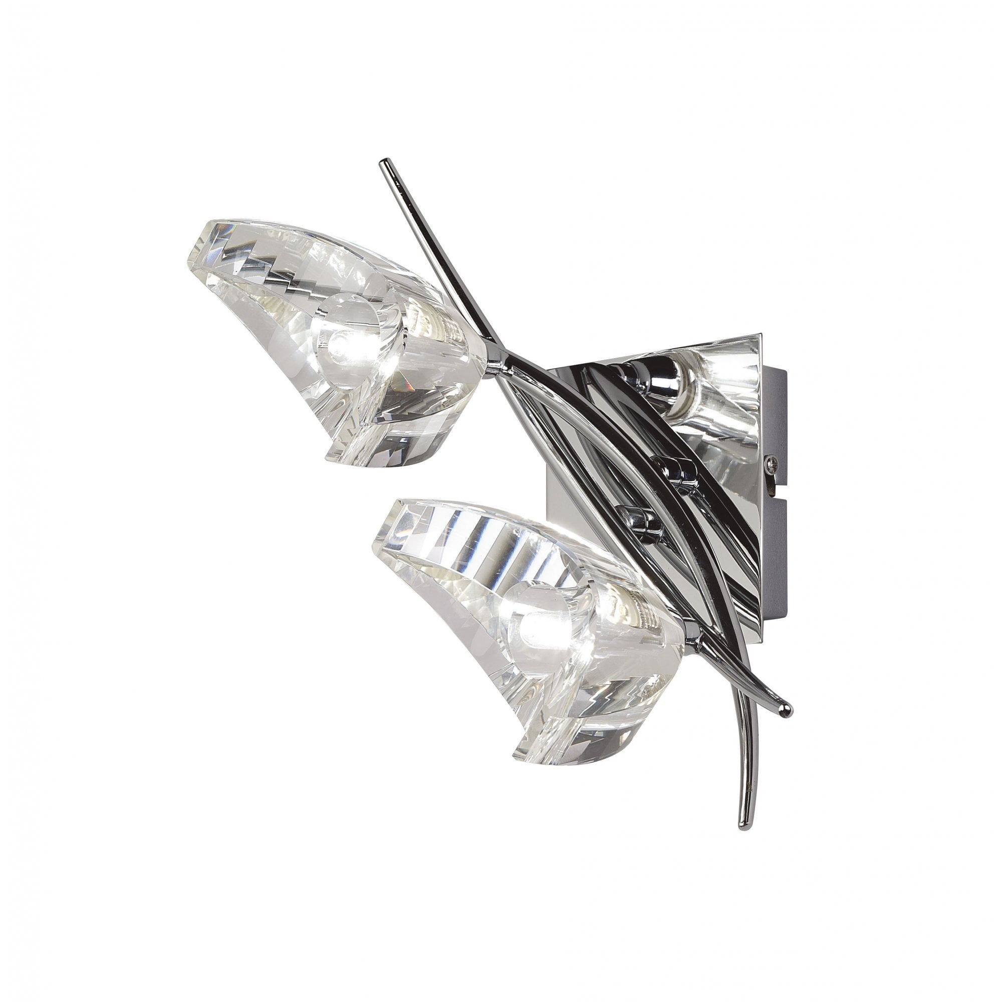 Eclipse 2 Light Wall Light In Polished Chrome Finish M1462/S