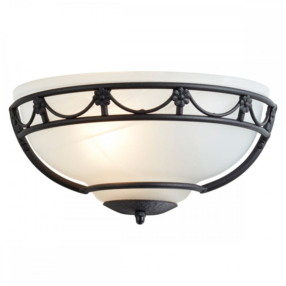 Carisbrooke Wall Uplighter In Black Finish CB-WU-BLACK