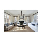 Carisbrooke Classic 8 Light Ceiling Chandelier In Black Finish CB8-BLACK