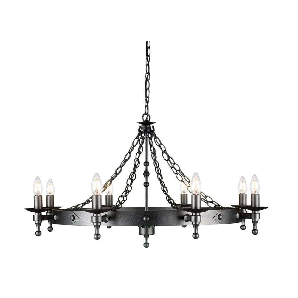 Warwick 8 Light Ceiling Chandelier In Graphite Finish WR8-GRAPHITE