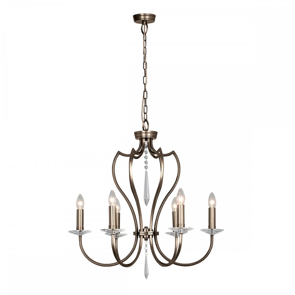 Pimlico Ceiling Chandelier In Dark Bronze Finish PM6 DB