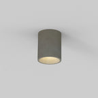 Kos Outdoor Round Ceiling Light In Concrete Finish IP44 1326014
