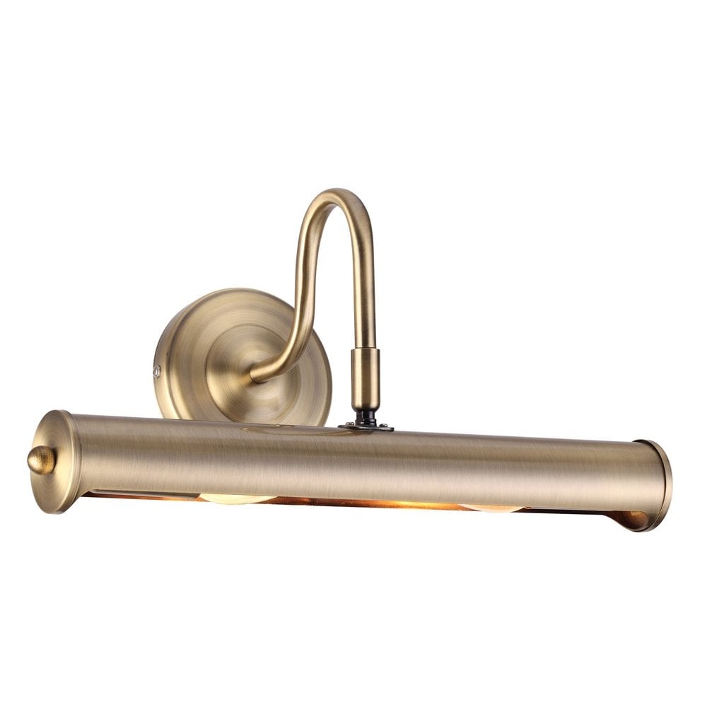 Traditional 14'' Picture Light In Antique Brass Finish - LED Compatible