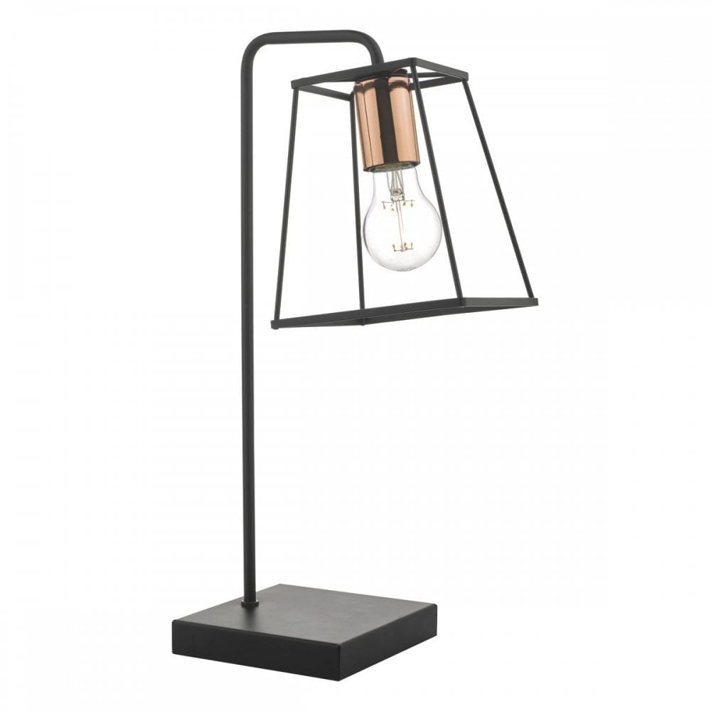 Tower Modern Table Lamp In Black And Copper Finish TOW4122