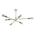 Alana Modern 6 Light Ceiling Pendant Light In Polished Gold Finish ALA0635