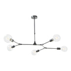 Euphemia Modern 5 Light Ceiling Pendant Light In Black Finish EUP0539