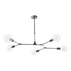 Euphemia Modern 5 Light Ceiling Pendant Light In Black Finish EUP0539