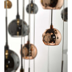 Aurelia Modern 30 Light Cluster Ceiling Pendant In Black Chrome Finish AUR3364
