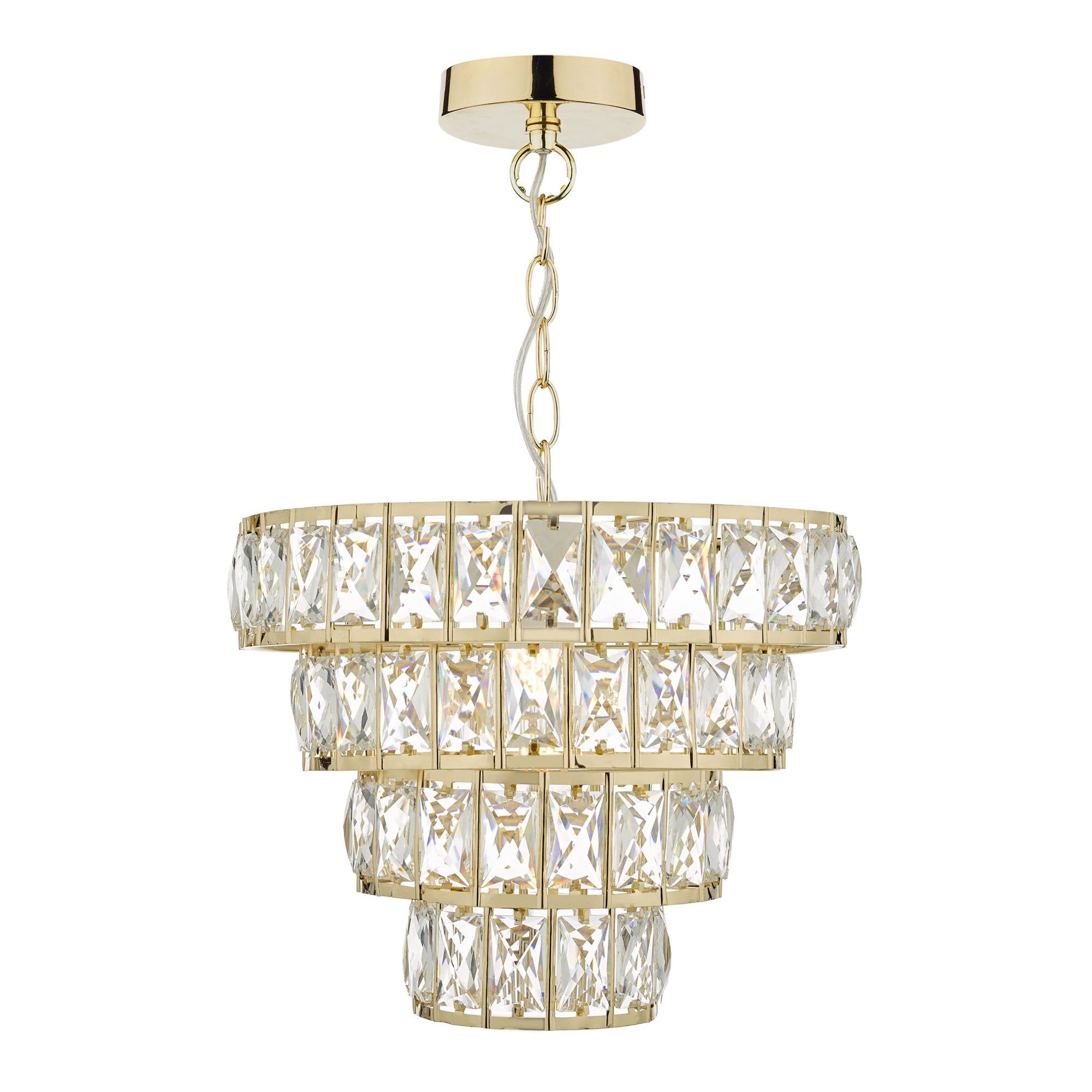 Cerys Stunning Crystal Ceiling Pendant Light In Gold Finish CER0135
