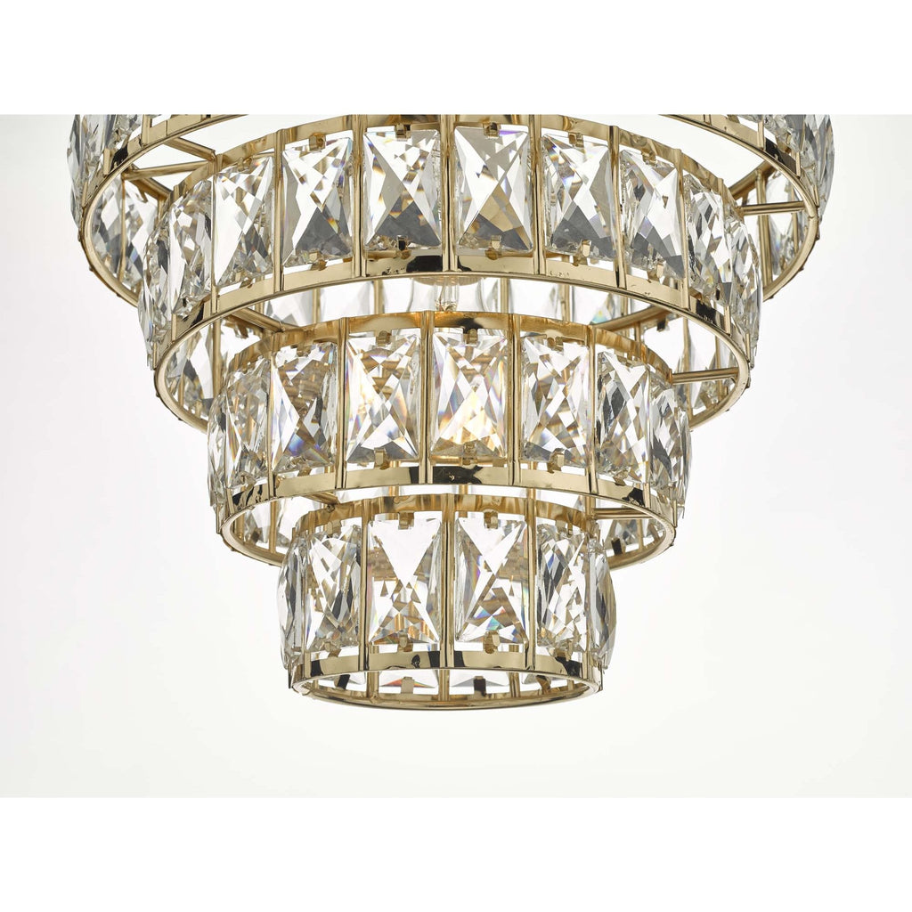 Cerys Stunning Crystal Ceiling Pendant Light In Gold Finish CER0135