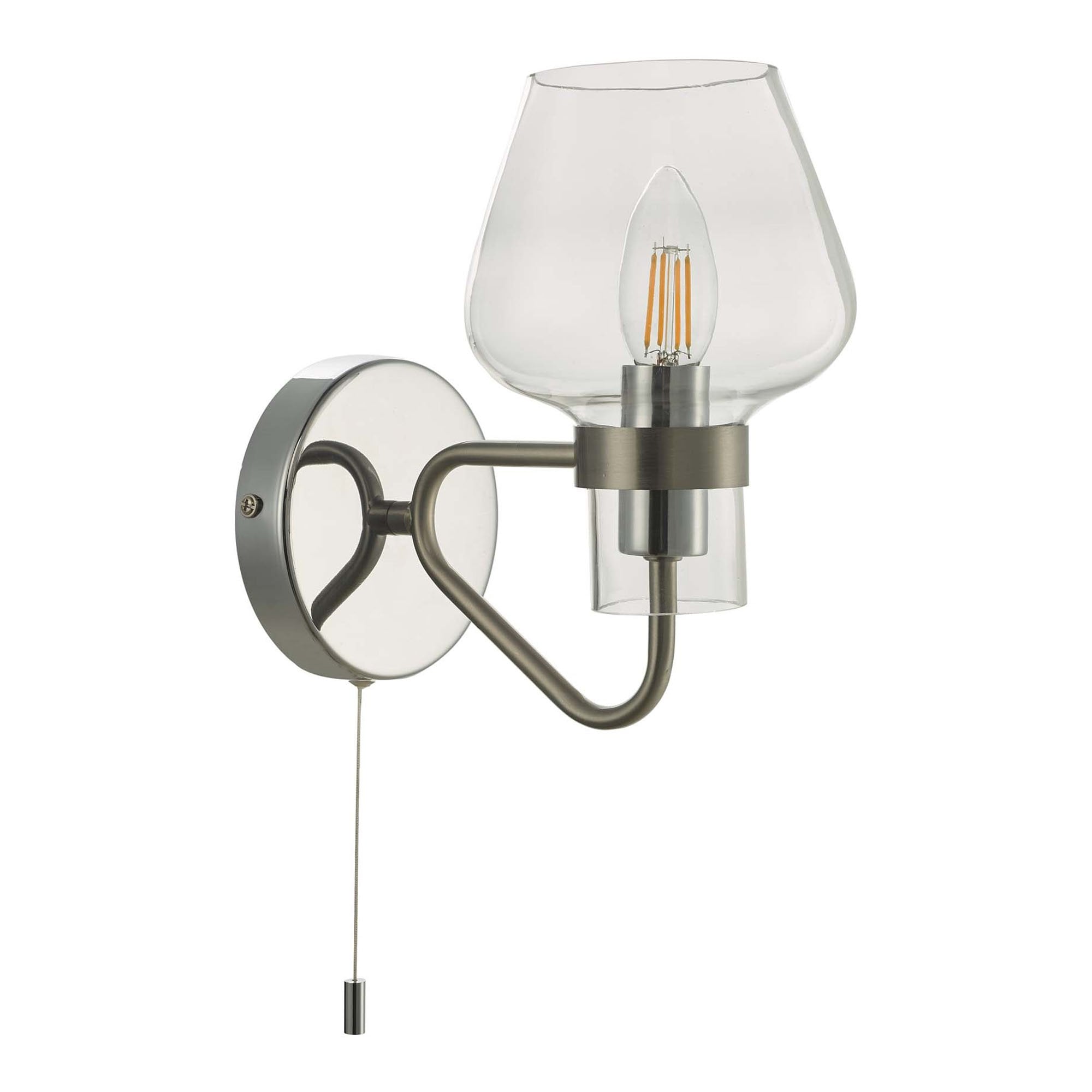 Keta Wall Light In Satin Chrome Finish KET0746
