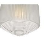 Nisha Ceiling Pendant Light In Polished Chrome With Glass Art Deco Shade NIS0108