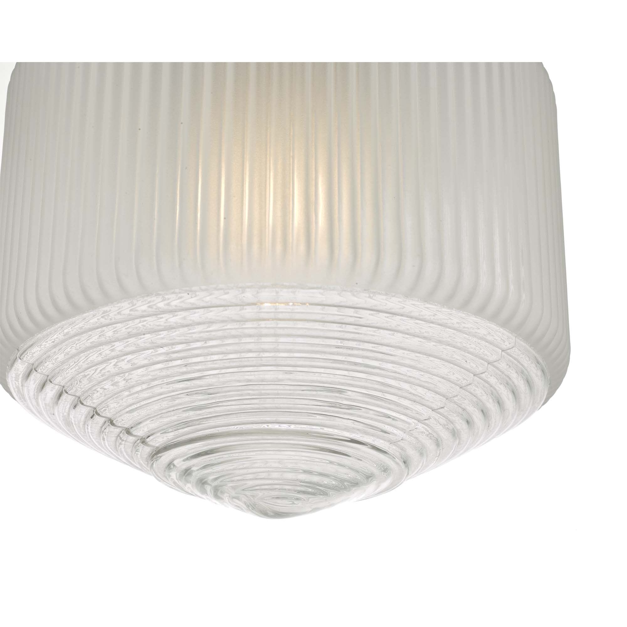 Nisha Ceiling Pendant Light In Polished Chrome With Glass Art Deco Shade NIS0108