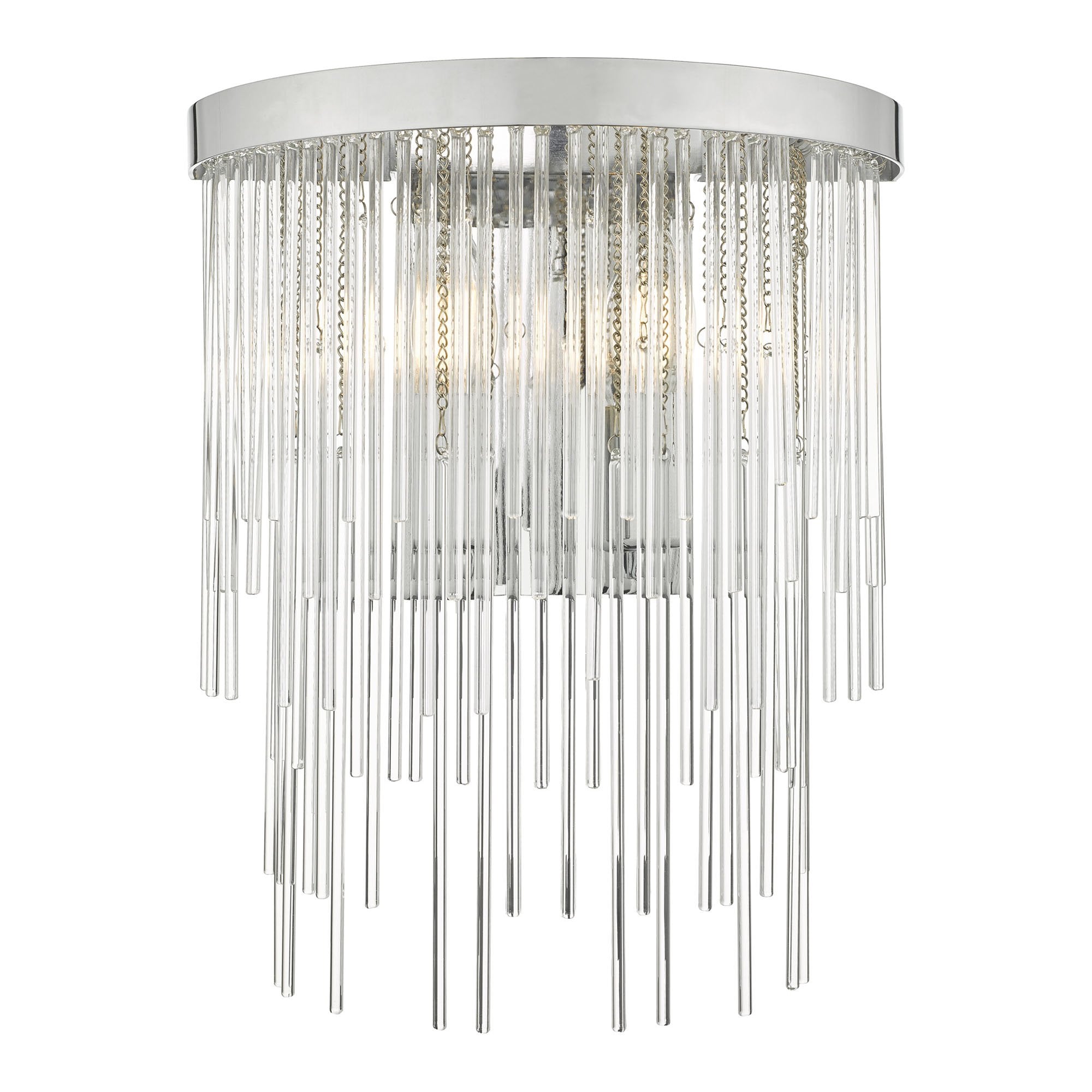 Isla 2 Light Wall Light In Polished Chrome Finish With Clear Glass Rods ISL0950
