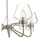 Keta Classic 5 Light Semi Flush Ceiling Light In Satin Chrome Finish KET5446