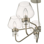 Keta Classic 5 Light Semi Flush Ceiling Light In Satin Chrome Finish KET5446